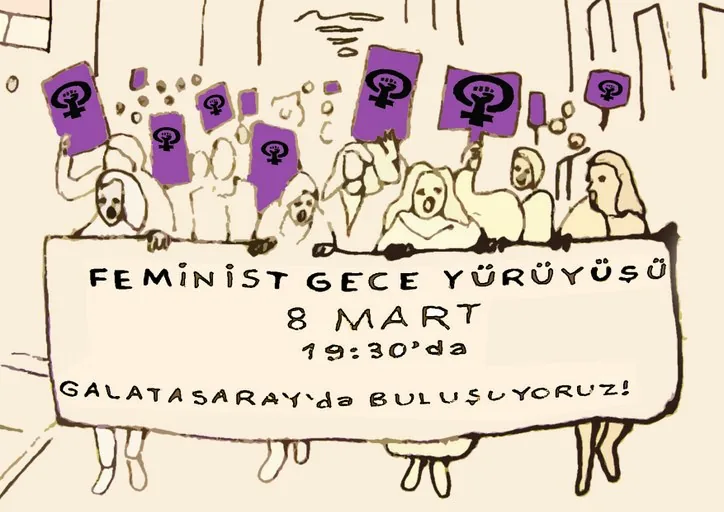8 Mart Feminist Gece Yürüyüşü / 2013 / çağrı görseli