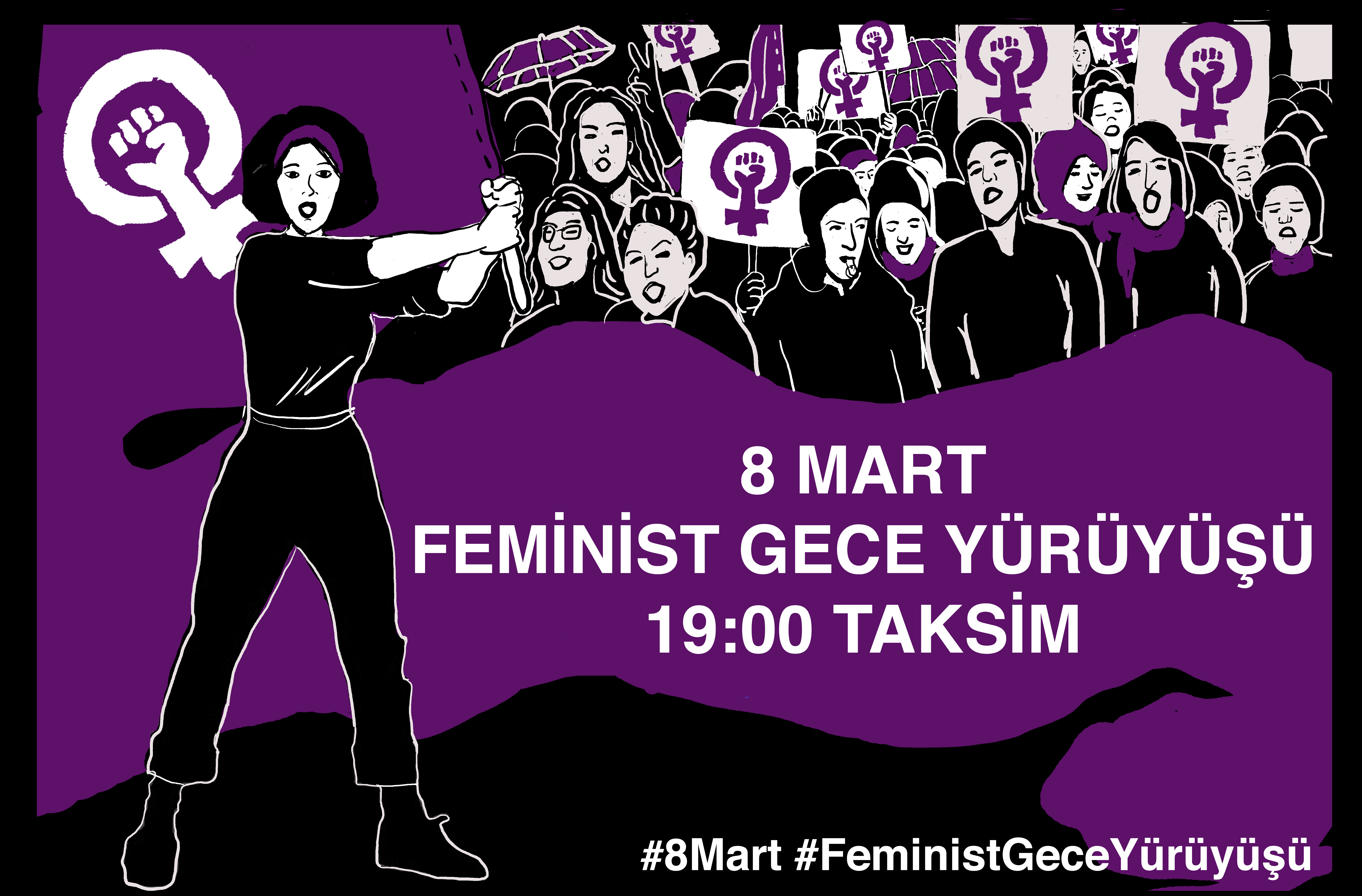 8 Mart Feminist Gece Yürüyüşü / 2015 / Çağrı Görseli