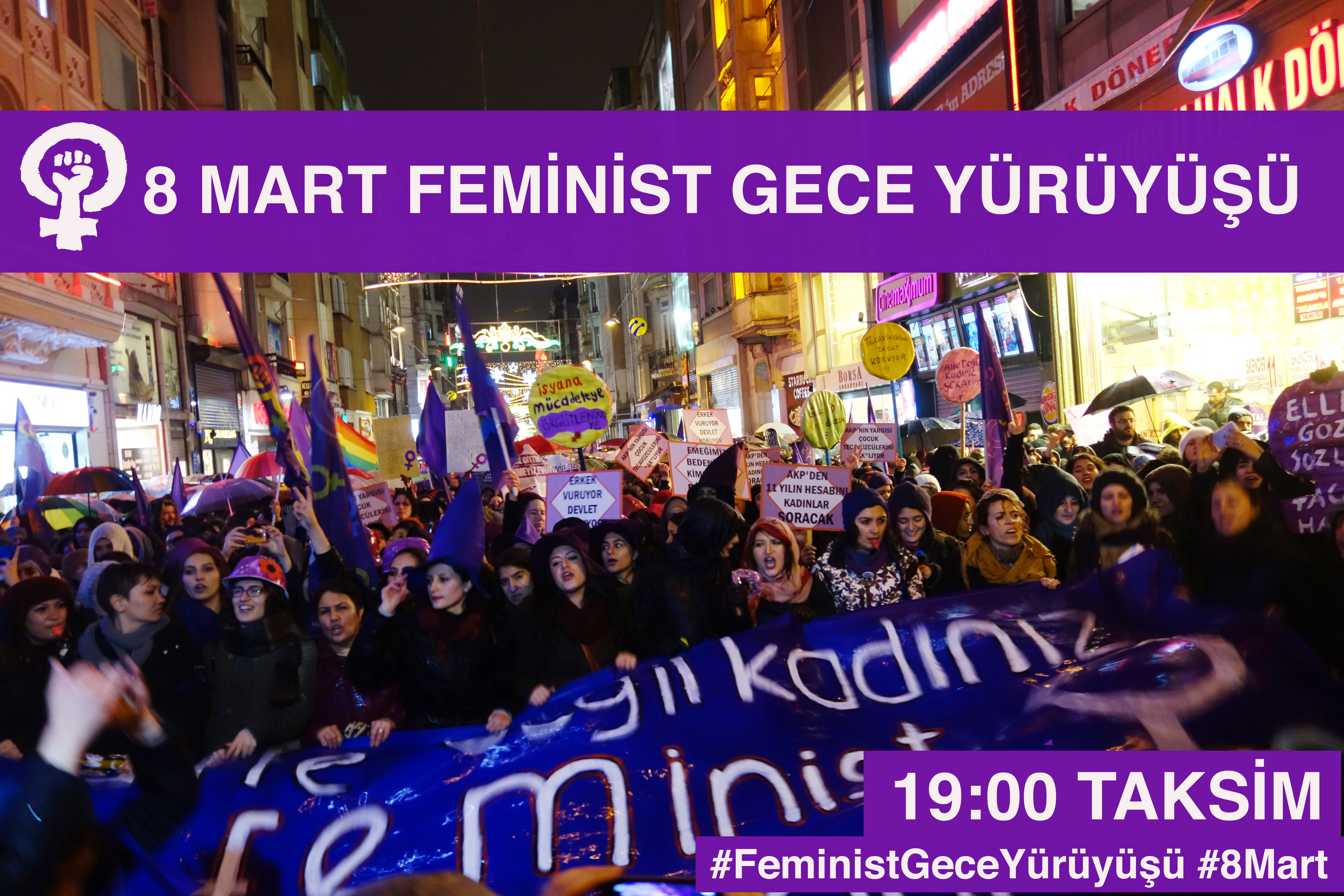8 Mart Feminist Gece Yürüyüşü / 2015 / Çağrı Görseli