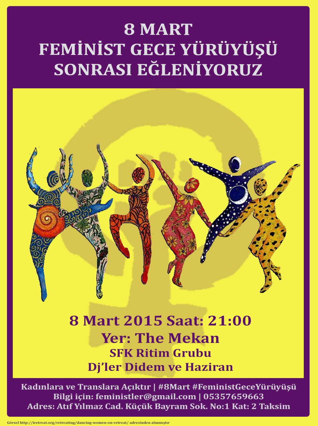 8 Mart Feminist Gece Yürüyüşü / 2015 / Afiş
