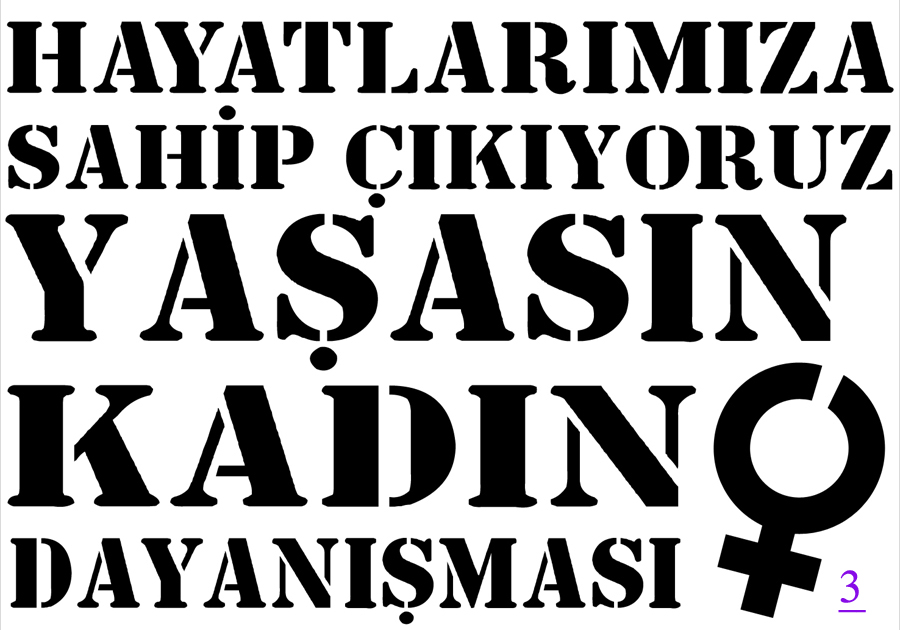 8 Mart Feminist Gece Yürüyüşü / 2015 / Stencil Şablonları