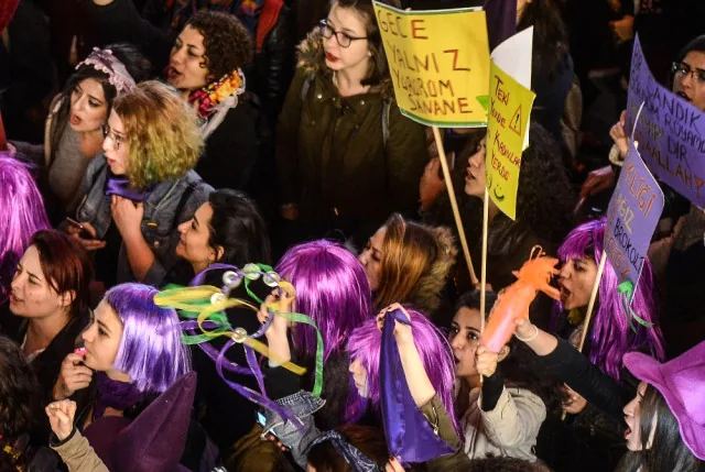 8 Mart Feminist Gece Yürüyüşü / 2017 / Foto: Marmara Gazetesi