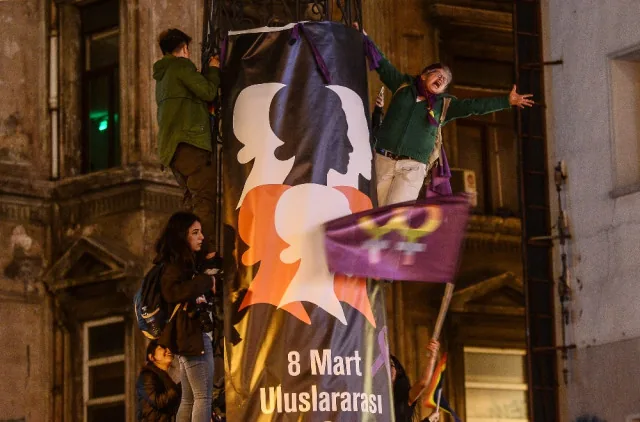 8 Mart Feminist Gece Yürüyüşü / 2017 / Foto: Marmara Gazetesi