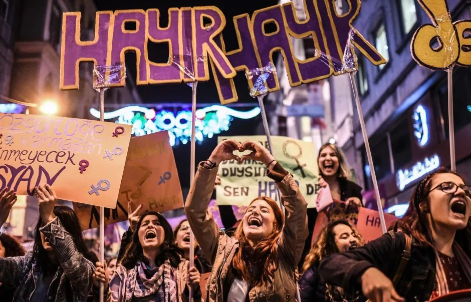 8 Mart Feminist Gece Yürüyüşü / 2017 / Foto: AFP