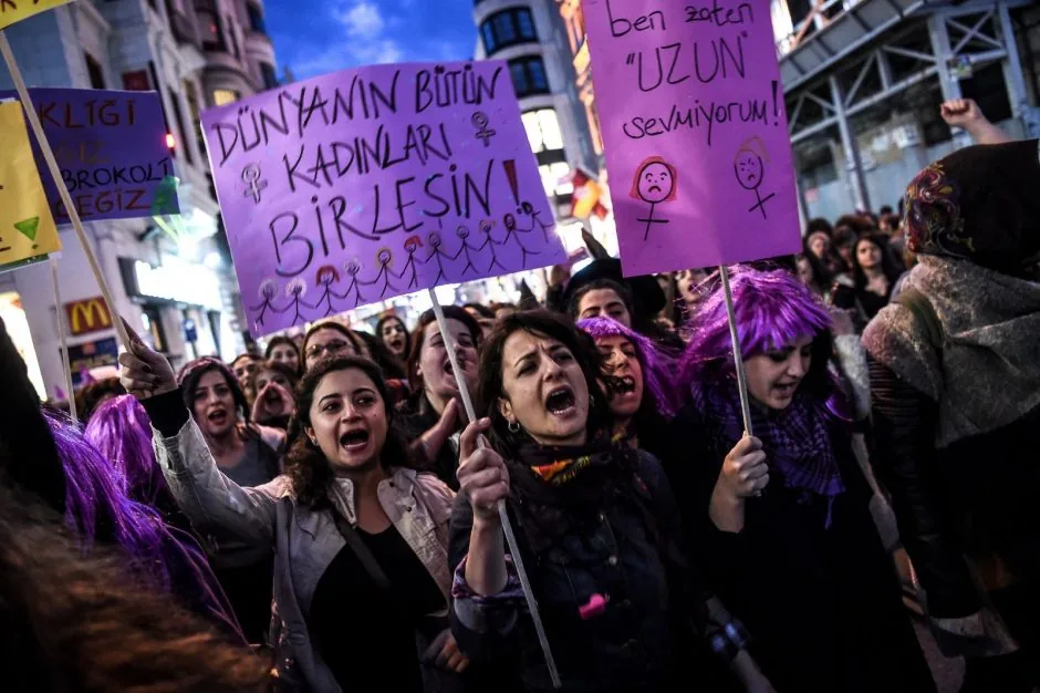 8 Mart Feminist Gece Yürüyüşü / 2017 / Foto: AFP