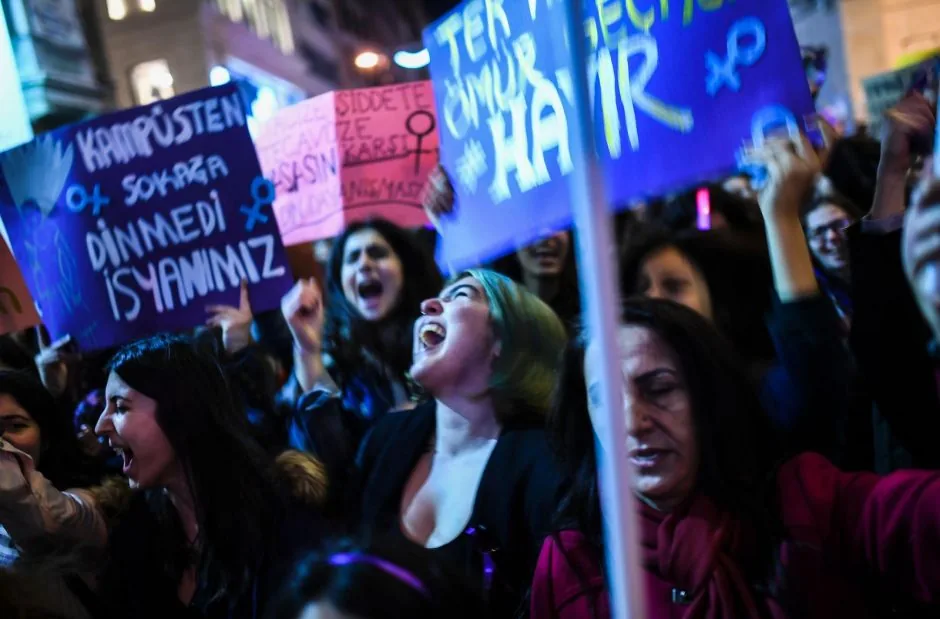 8 Mart Feminist Gece Yürüyüşü / 2017 / Foto: AFP