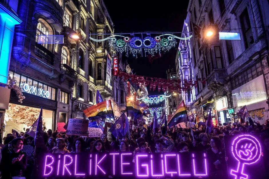 8 Mart Feminist Gece Yürüyüşü / 2017 / Foto: AFP