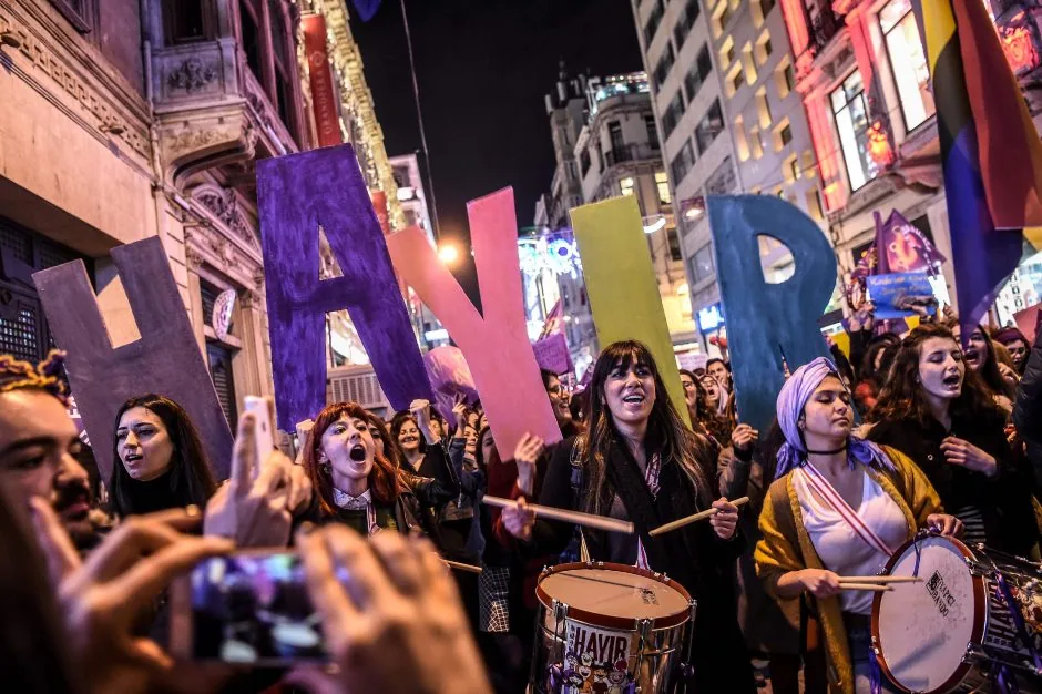 8 Mart Feminist Gece Yürüyüşü / 2017 / Foto: AFP