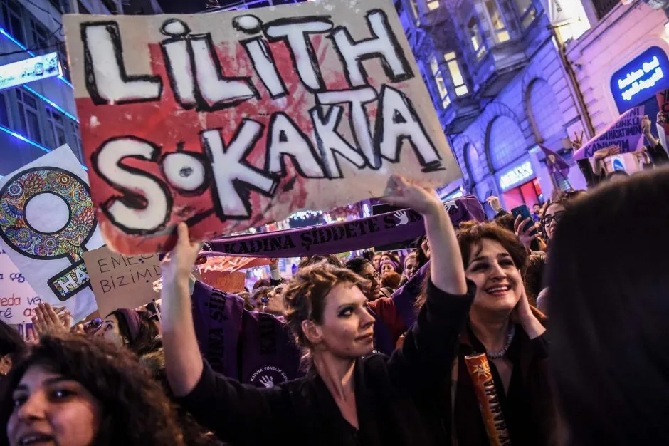 8 Mart Feminist Gece Yürüyüşü / 2017 / Foto: AFP
