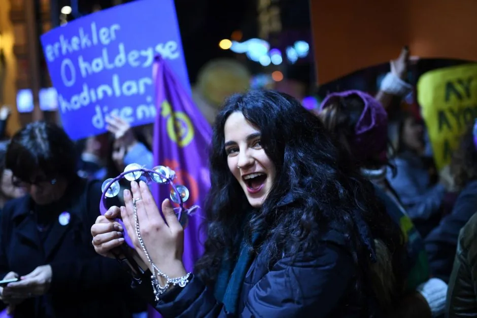 8 Mart Feminist Gece Yürüyüşü / 2017 / Foto: AFP