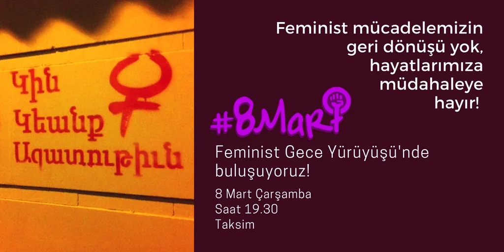 8 Mart Feminist Gece Yürüyüşü / 2017 / Sosyal medya eylemi