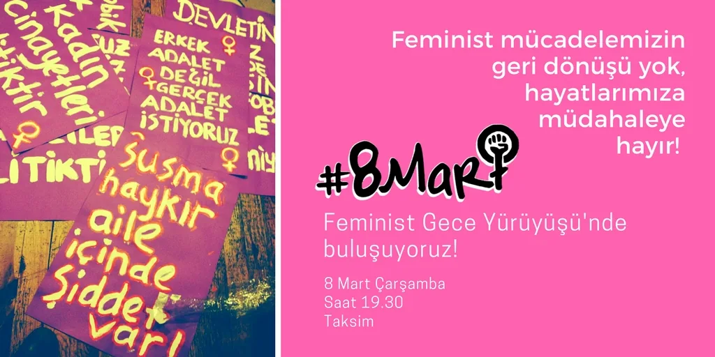 8 Mart Feminist Gece Yürüyüşü / 2017 / Sosyal medya eylemi