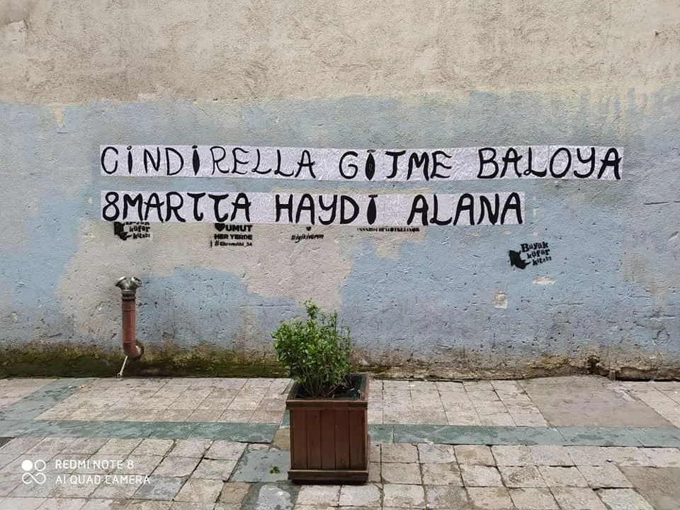 March 8 Feminist Night March / 2020 / Fransız yazılaması