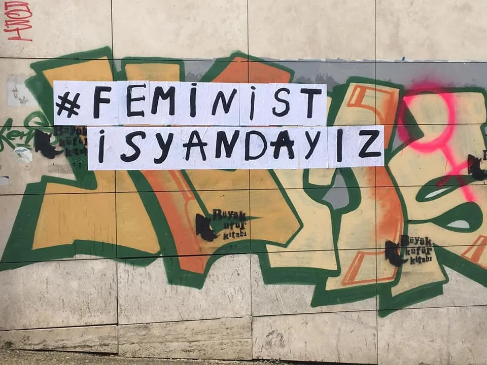 March 8 Feminist Night March / 2020 / Fransız yazılaması