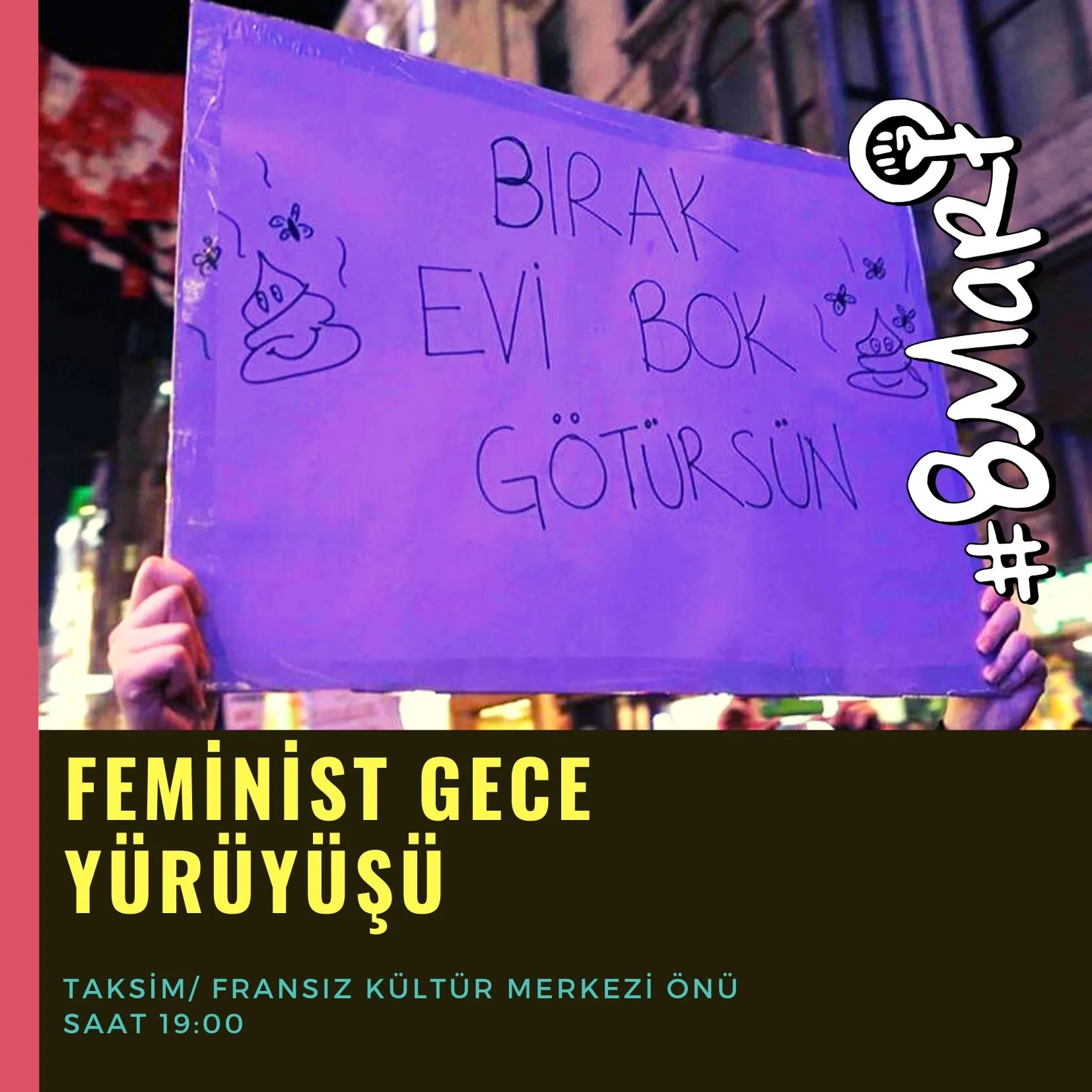 March 8 Feminist Night March / 2020 / Social media image