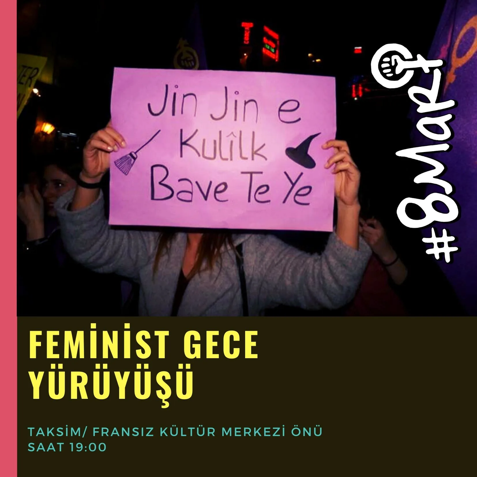 March 8 Feminist Night March / 2020 / Social media image