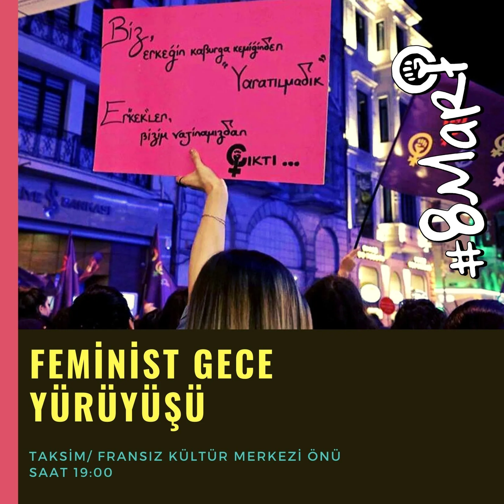 March 8 Feminist Night March / 2020 / Social media image