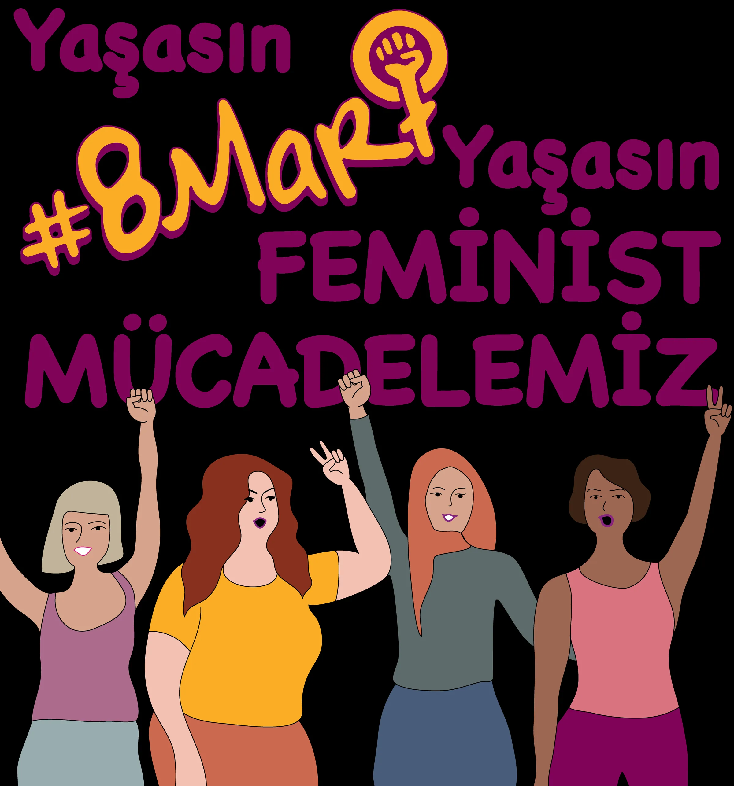 March 8 Feminist Night March / 2021 / Illustration