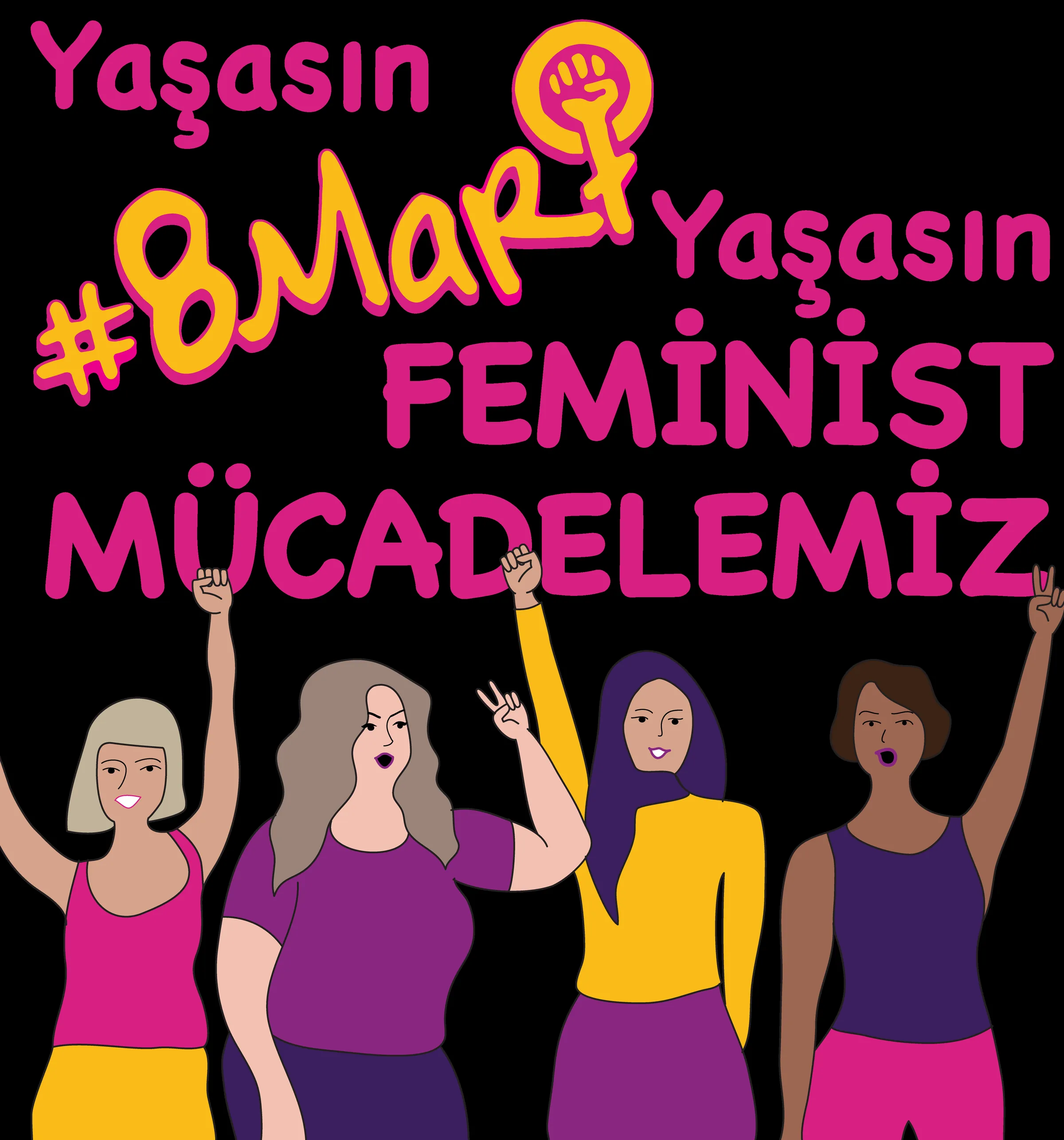 March 8 Feminist Night March / 2021 / Illustration