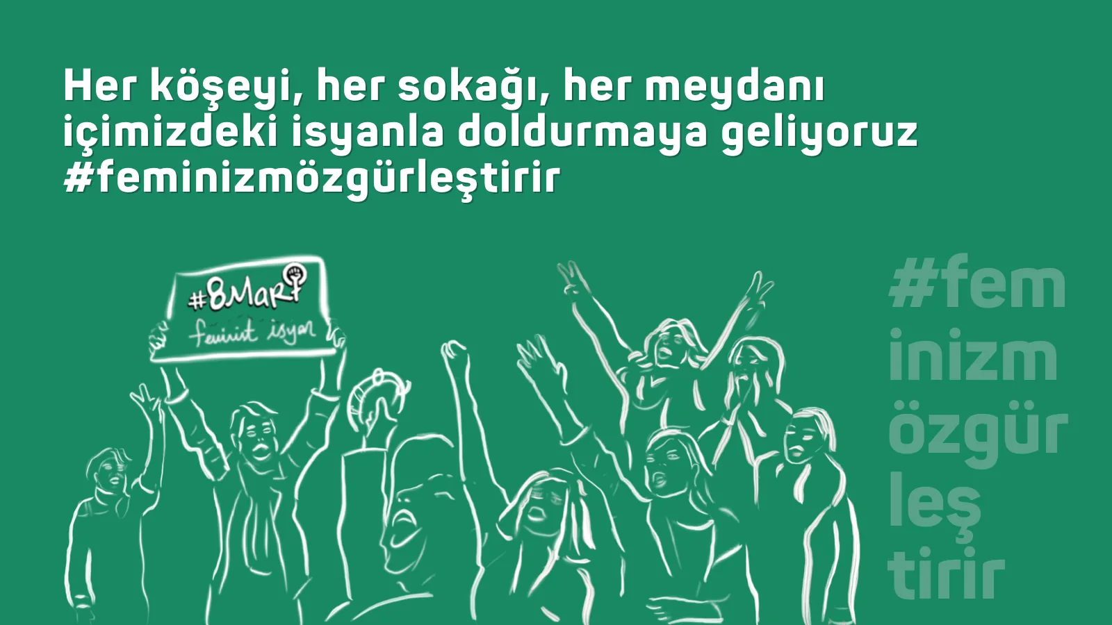 March 8 Feminist Night March / 2021 / Social media action image