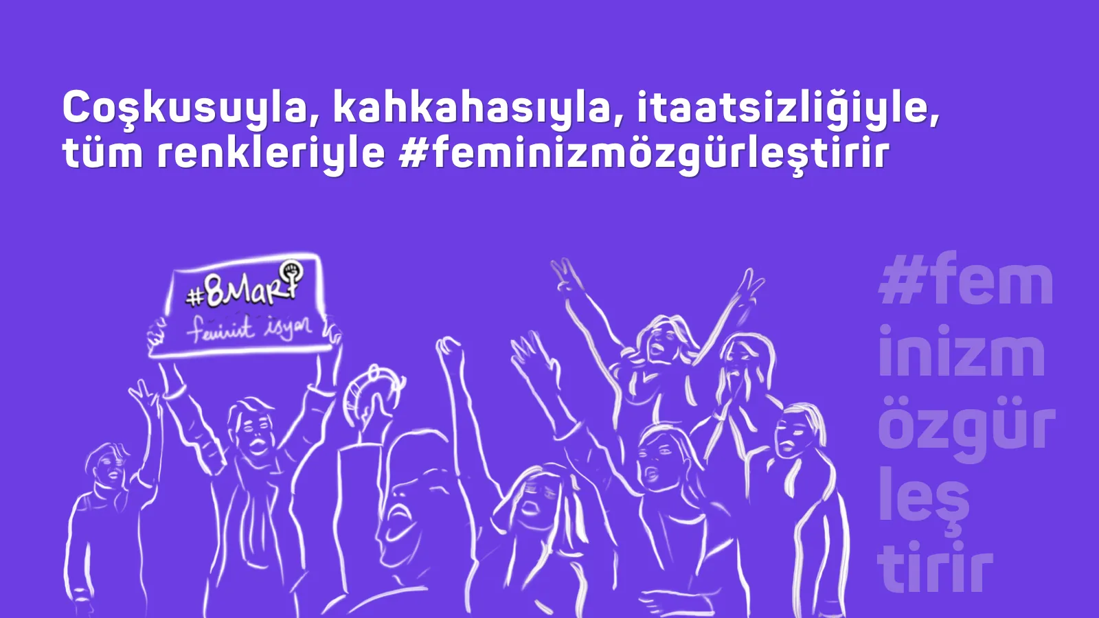 March 8 Feminist Night March / 2021 / Social media action image